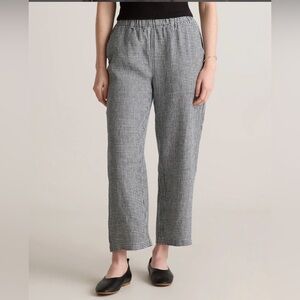 Quince Gingham 100% European Linen Pants Size Small